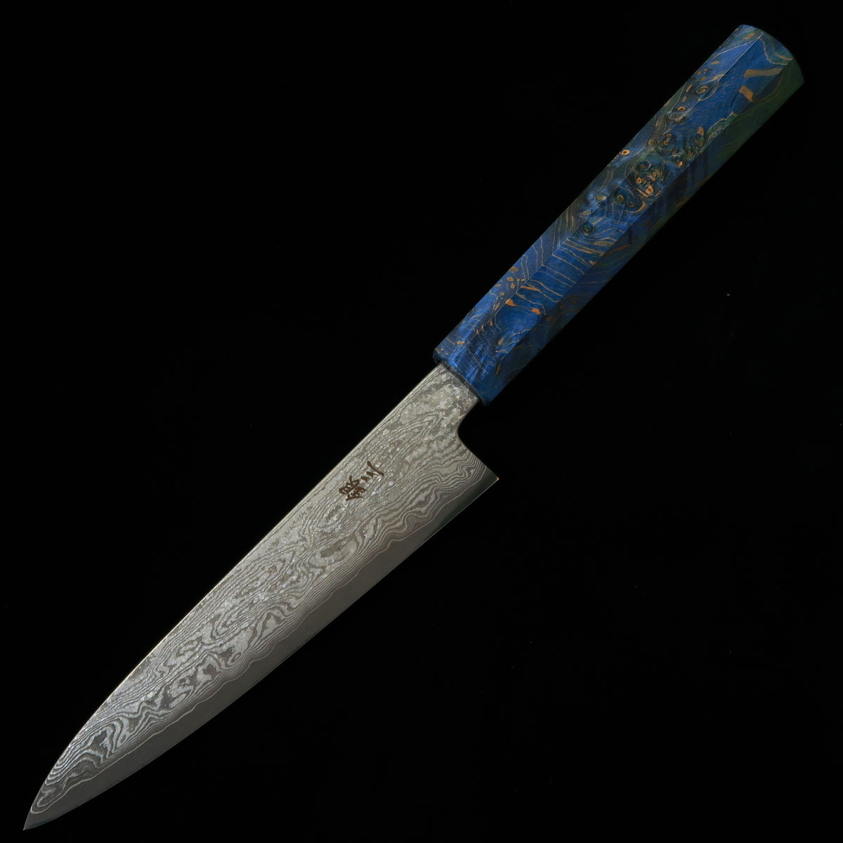 三浦佩MIURA Obidama ペティ 銀紙三号 ダマスカス スタビライズウッド（150mm）