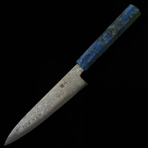 三浦佩MIURA Obidama ペティ 銀紙三号 ダマスカス スタビライズウッド（150mm）
