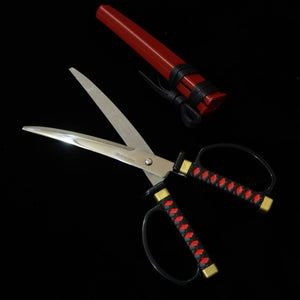 Nikken Hamono tijeras tipo katana japonesa con soporte colgante modelo Sanada Yukimura