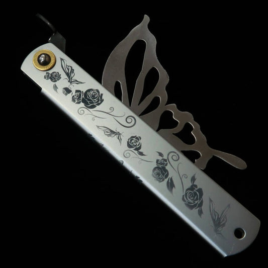 Nagaok Kanekoma KANEKOMA Higonokami Papilio Borboleta Shine Silver Lâmina Azul (120mm)