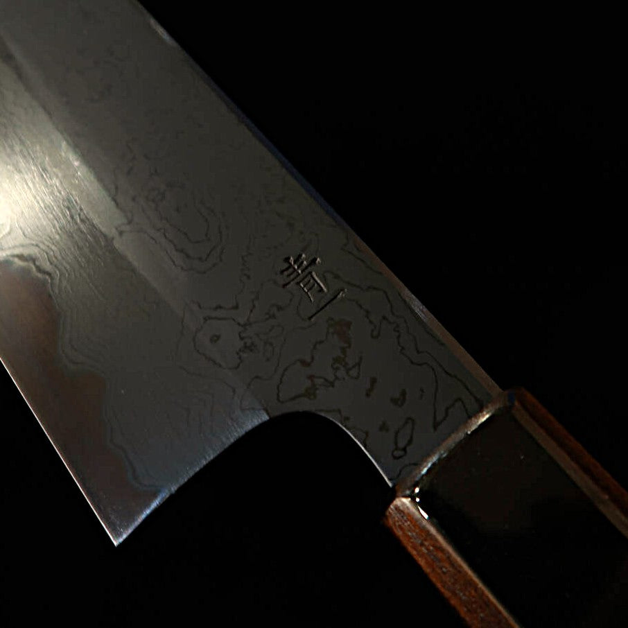 KAGEKIYO acero Aogami nº1 damasco ennegrecido, Shikkokuro wa-gyuto (210 mm/240 mm)