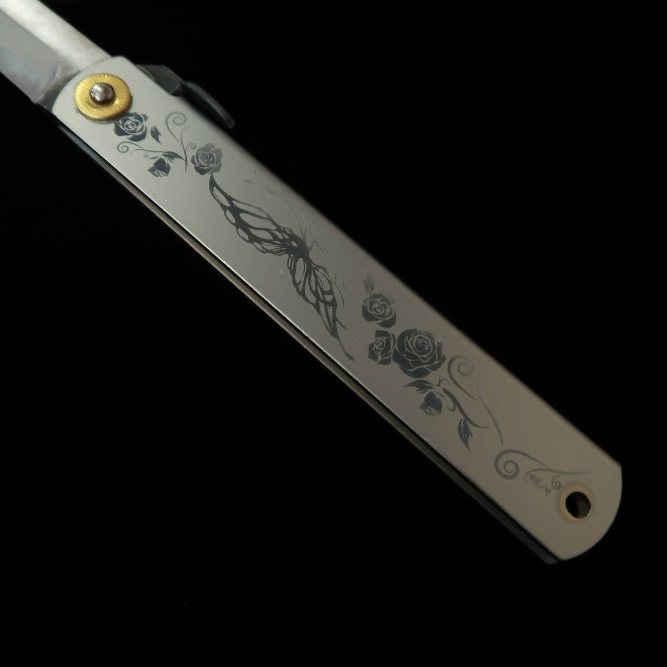 Nagaok Kanekoma KANEKOMA Higonokami Papilio Borboleta Shine Silver Lâmina Azul (120mm)