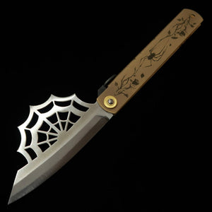 Kanekoma Higonokami Aranea araignée acier bleu laminé (120 mm)