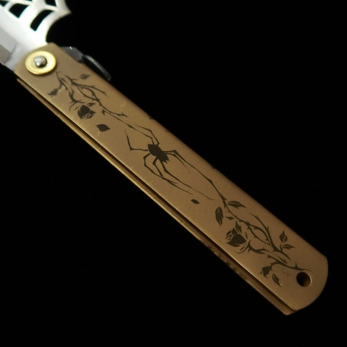 Kanekoma Higonokami Aranea araignée acier bleu laminé (120 mm)