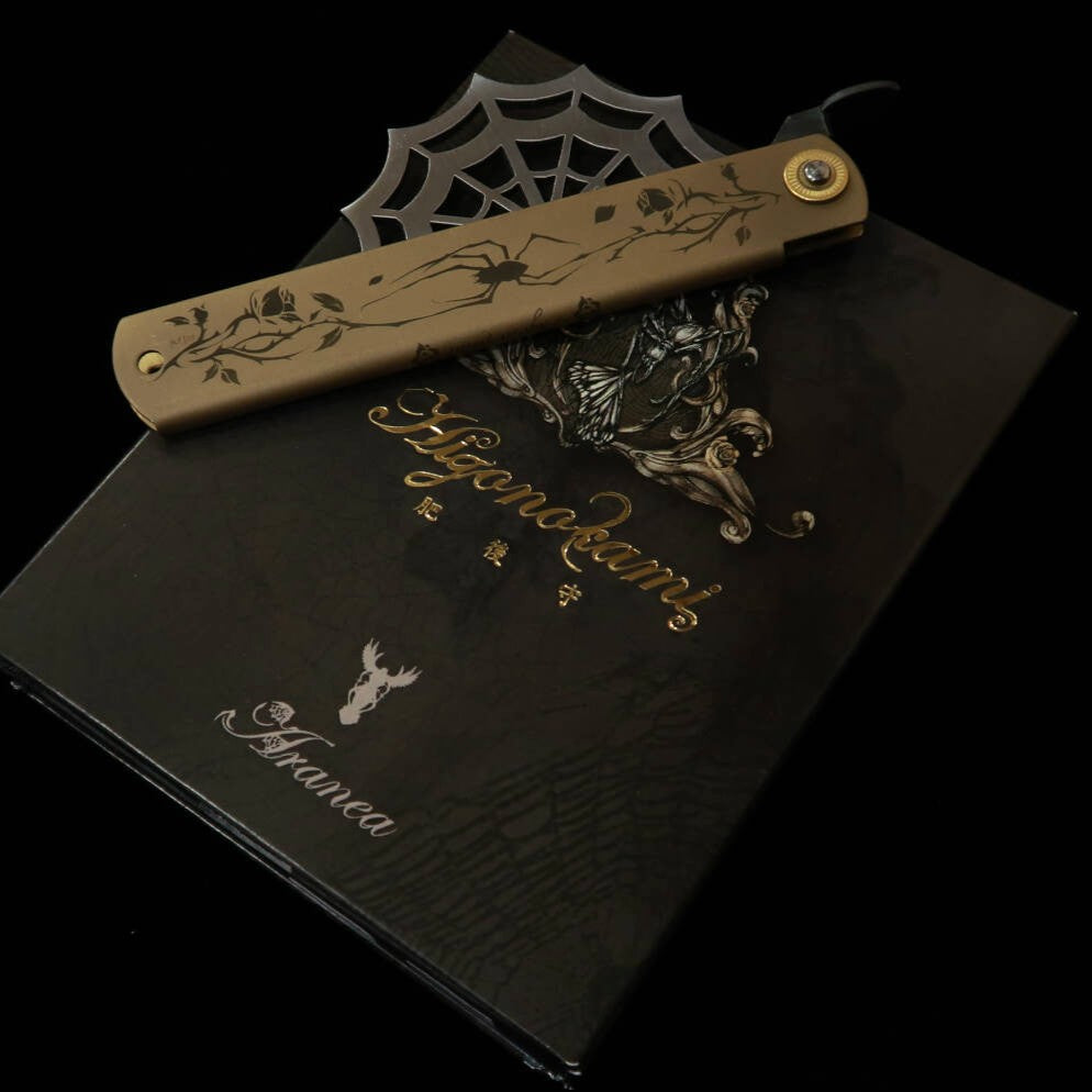 Cuchillo plegable HIGONOKAMI Araña Aogami (120mm)