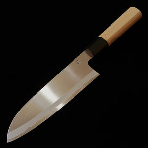 KAGEKIYO`s Utage, Santoku, Yasugi Steel with Buffalo Half-Round Handle (180mm)