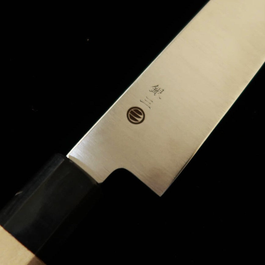 Miura Yanagiba, Ginsan, Left-Handed, Kasumi, with a Water Buffalo horn and Magnolia Wood Octagonal Handle (210-270mm)