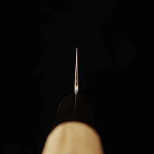 KAGEKIYO`s Utage, Santoku, Yasugi Steel with Buffalo Half-Round Handle (180mm)