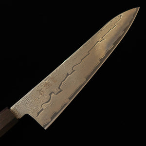 Hatsukokoro Gyuto Ginsan Damascus Ebony Integral Handle (210mm)