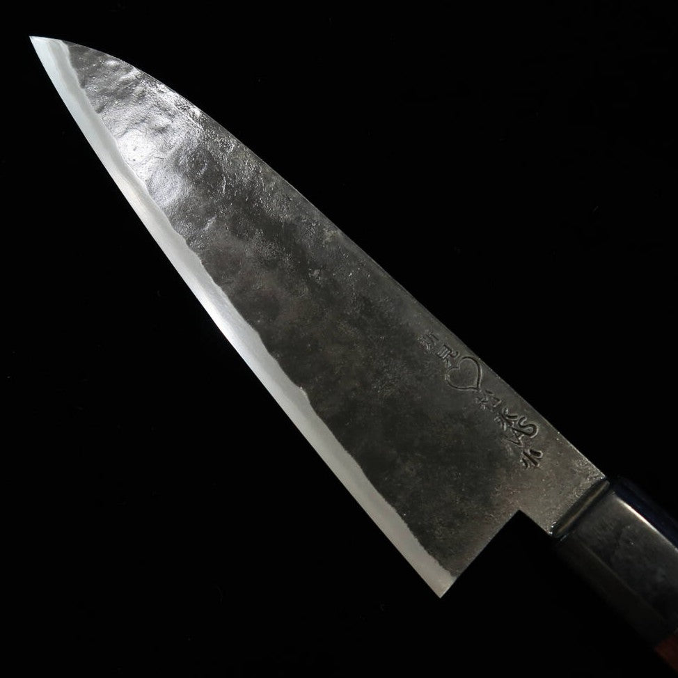 TAKEDA Takeda Hamono, forja manual Bitchū, «Sasa no Ha» (pequeño), acero Hitachi Aogami Super (180 mm)