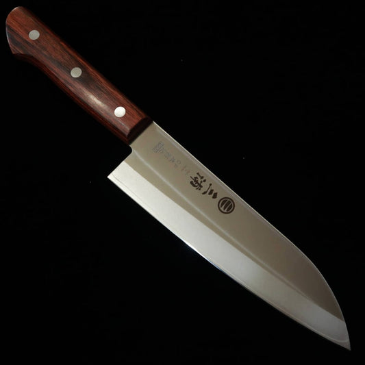 Miura Santoku VG1 DP Gold, No Tsuba, Mahogany Handle (170mm)
