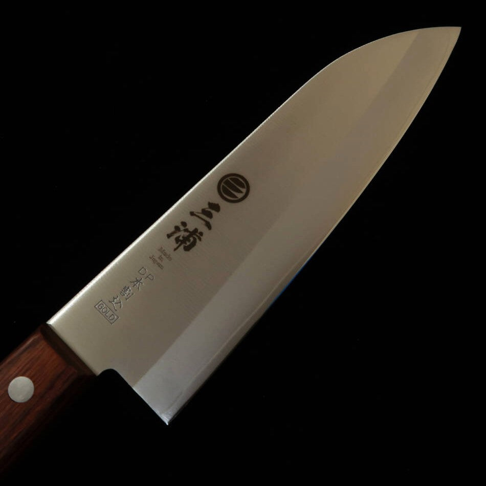 Miura MIURA Santoku VG1 DP Gold Sans mitre Manche en acajou (170 mm)