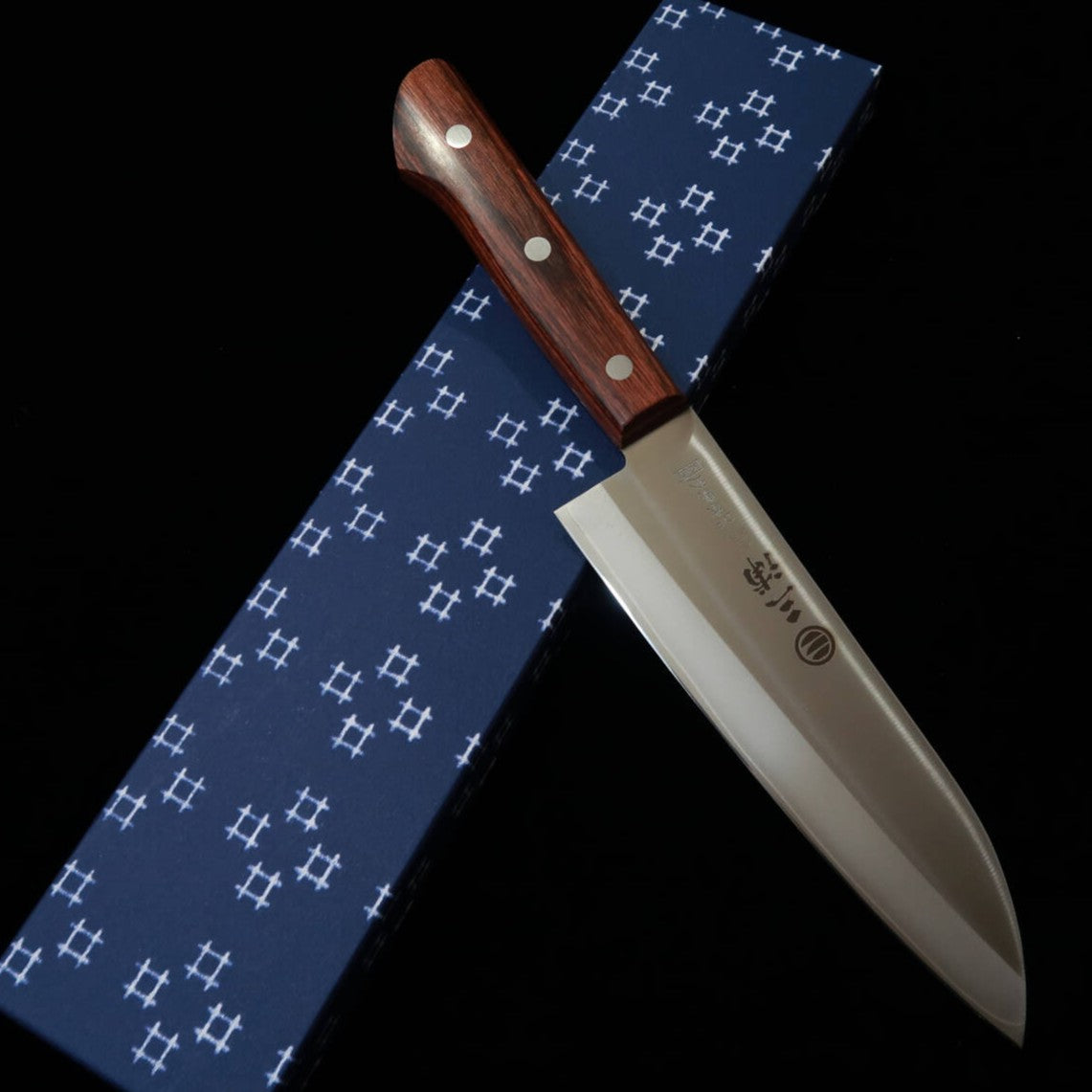 Miura MIURA Santoku VG1 DP Gold Sans mitre Manche en acajou (170 mm)