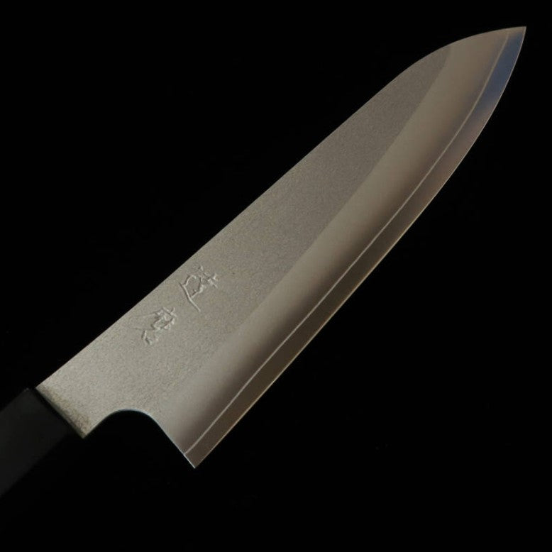 Faca Petty Daruma Hamono, aço Ginpaku nº 3, cabo octogonal de jacarandá (135mm)