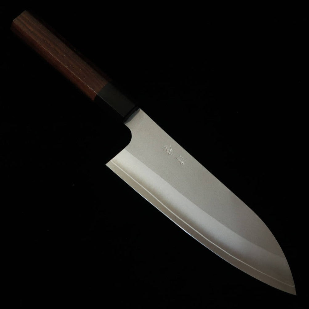 DARUMA HAMONO Santoku acero Gingami No.3, mango octogonal de palisandro (165 mm)