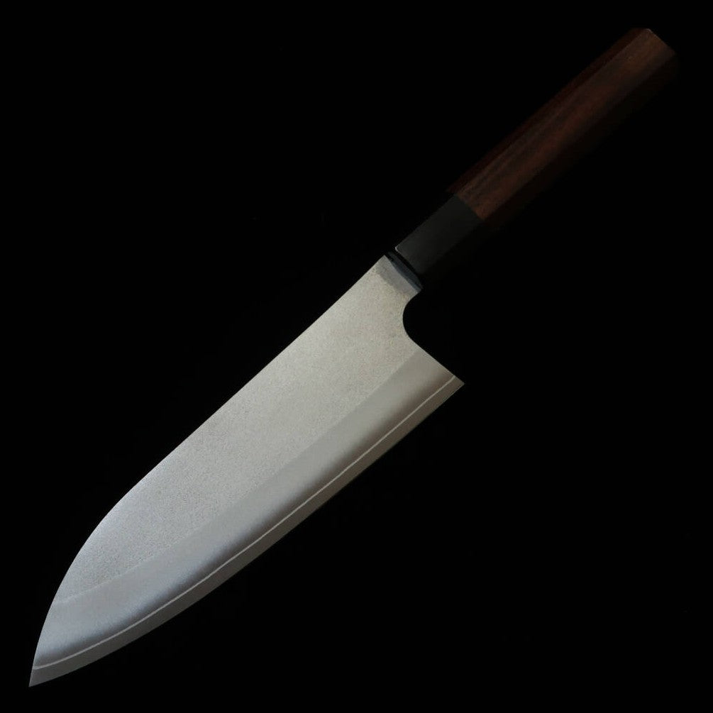Faca Santoku Daruma Hamono, aço Ginpaku nº 3, cabo octogonal de jacarandá (165mm)