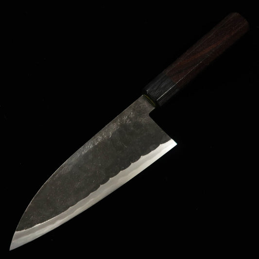 TAKEDA cuchillo Deba forjado a mano estilo Bitchu acero Hitachi Aogami Super (180mm)