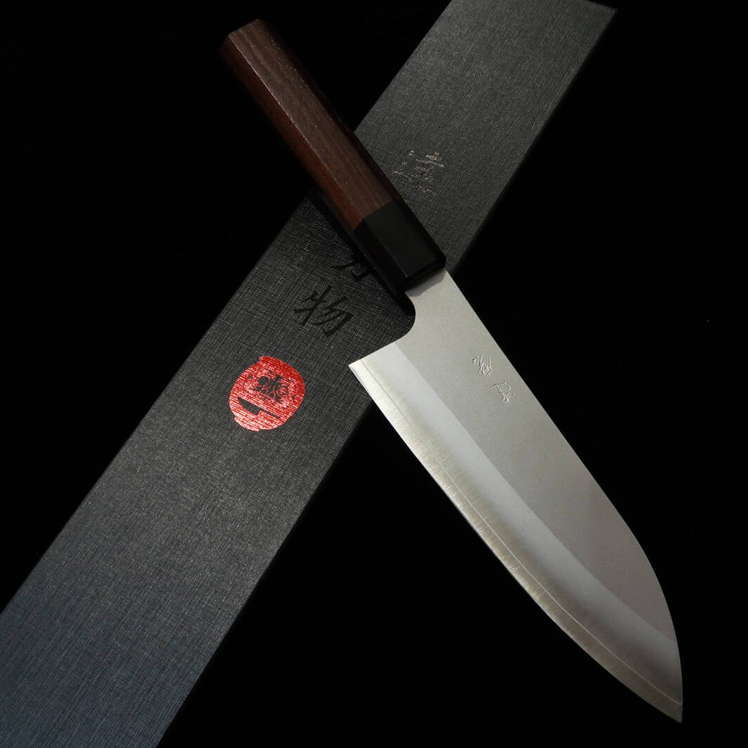 DARUMA HAMONO Santoku acero Gingami No.3, mango octogonal de palisandro (165 mm)