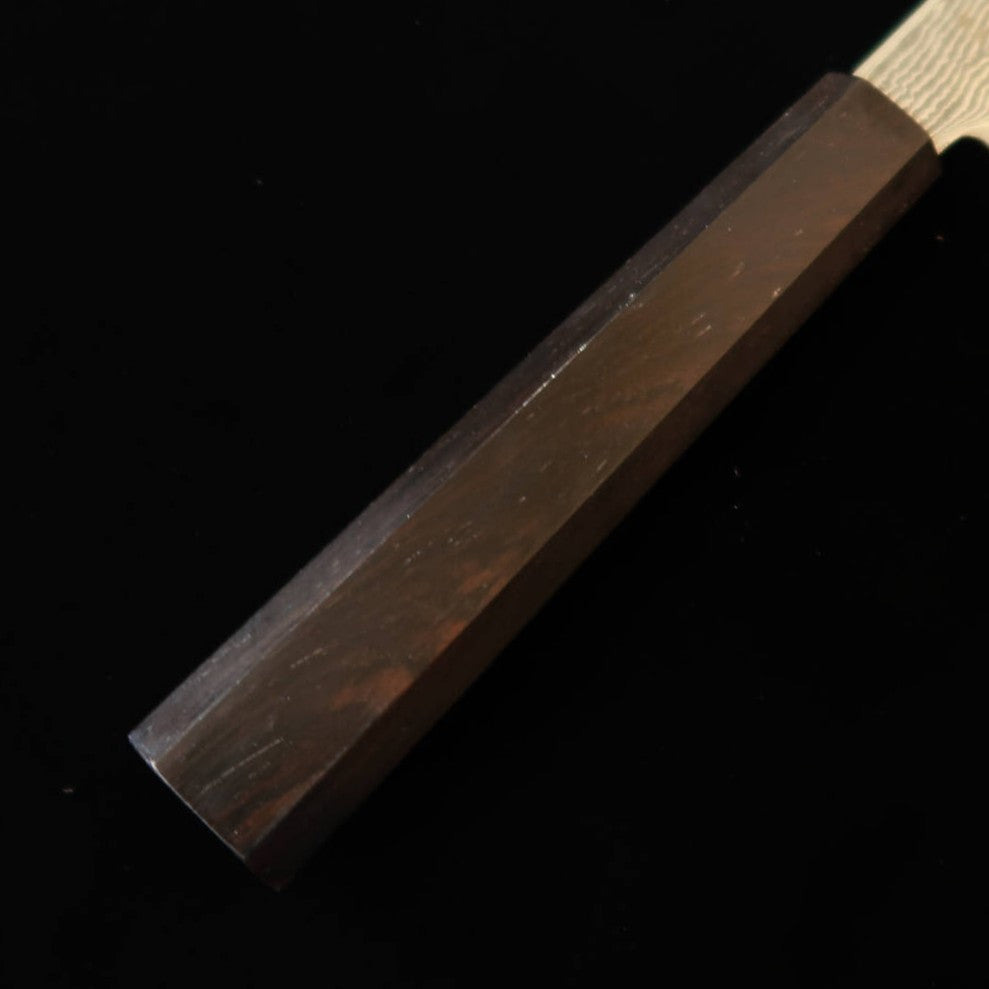 Hatsukokoro Santoku Ginsan Damascus Ebony Integrated Handle (170mm)