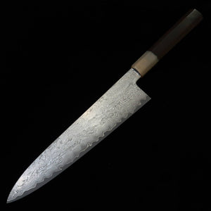 SAKAI KIKUMORI, Série Seiun, Gyuto, VG10, Manche en ébène et corne de buffle blanc (210/240 mm)