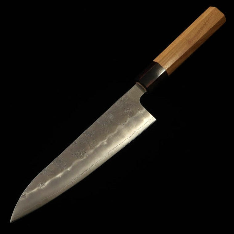 Miura Gyuto Gin-san nº3, cabo octogonal de zelkova, com bainha de madeira (180mm)