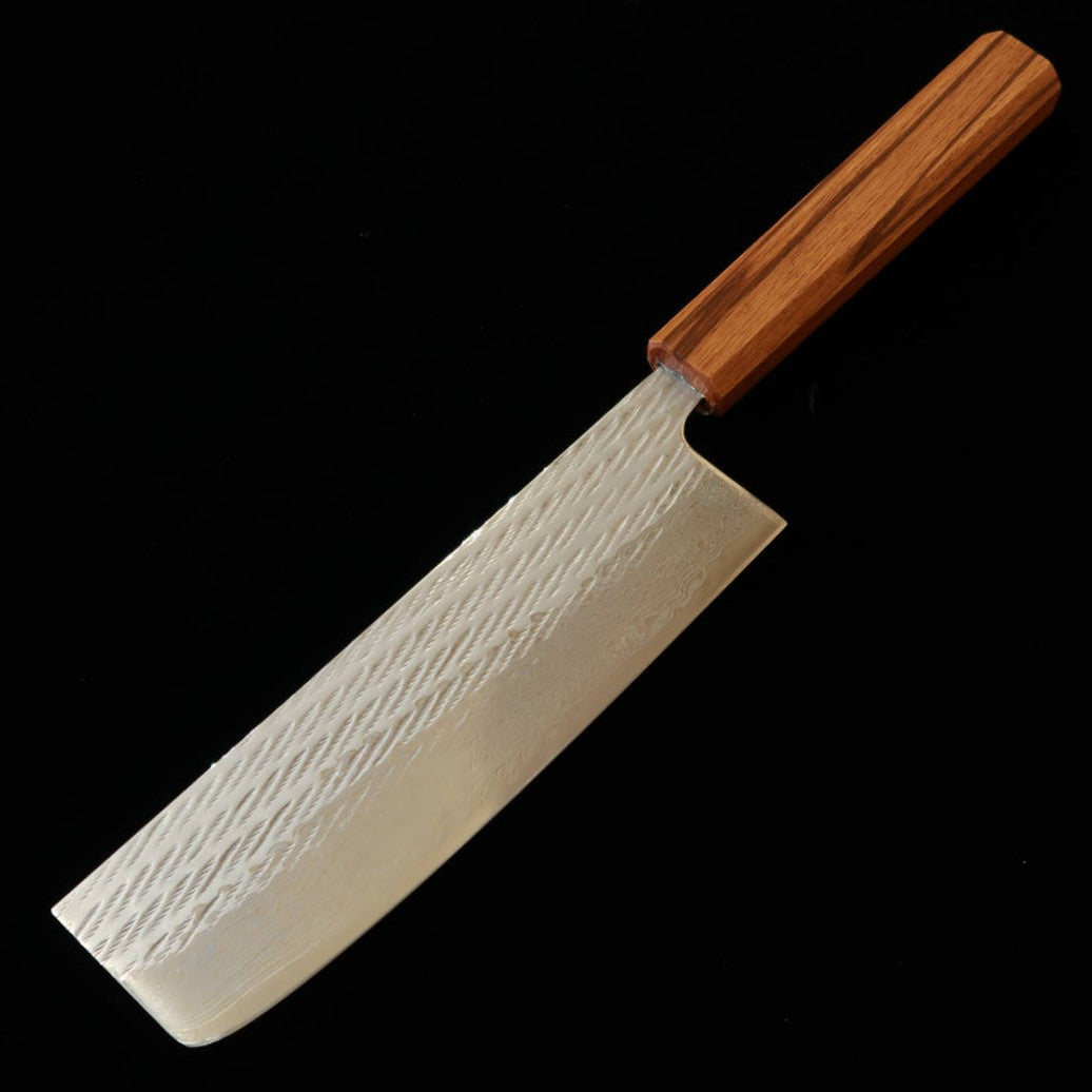 Miura MIURA Nakiri AUS10 Padrão de corda Damasco Cabo octogonal de carvalho (165 mm)
