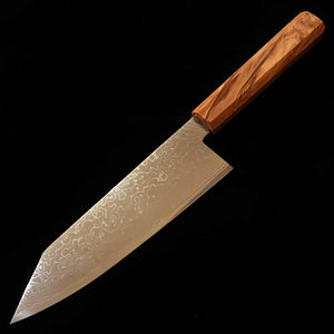 初心 HATSUKOKORO 流氷 文化 SG2 ダマスカス 磨き オリーブ一体柄（180mm）