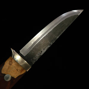 TAKEDA Forgeron artisanal Bitchū, Moriya Masasaku, couteau de chasse, Ironwood A