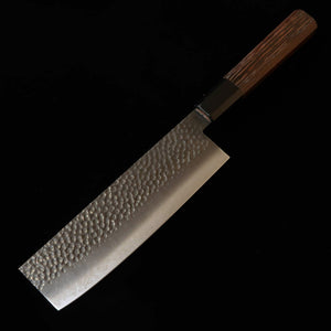 Miura Nakiri VG10 Black Finish Hammered Damascus with Wenge Octagonal Handle (170mm)