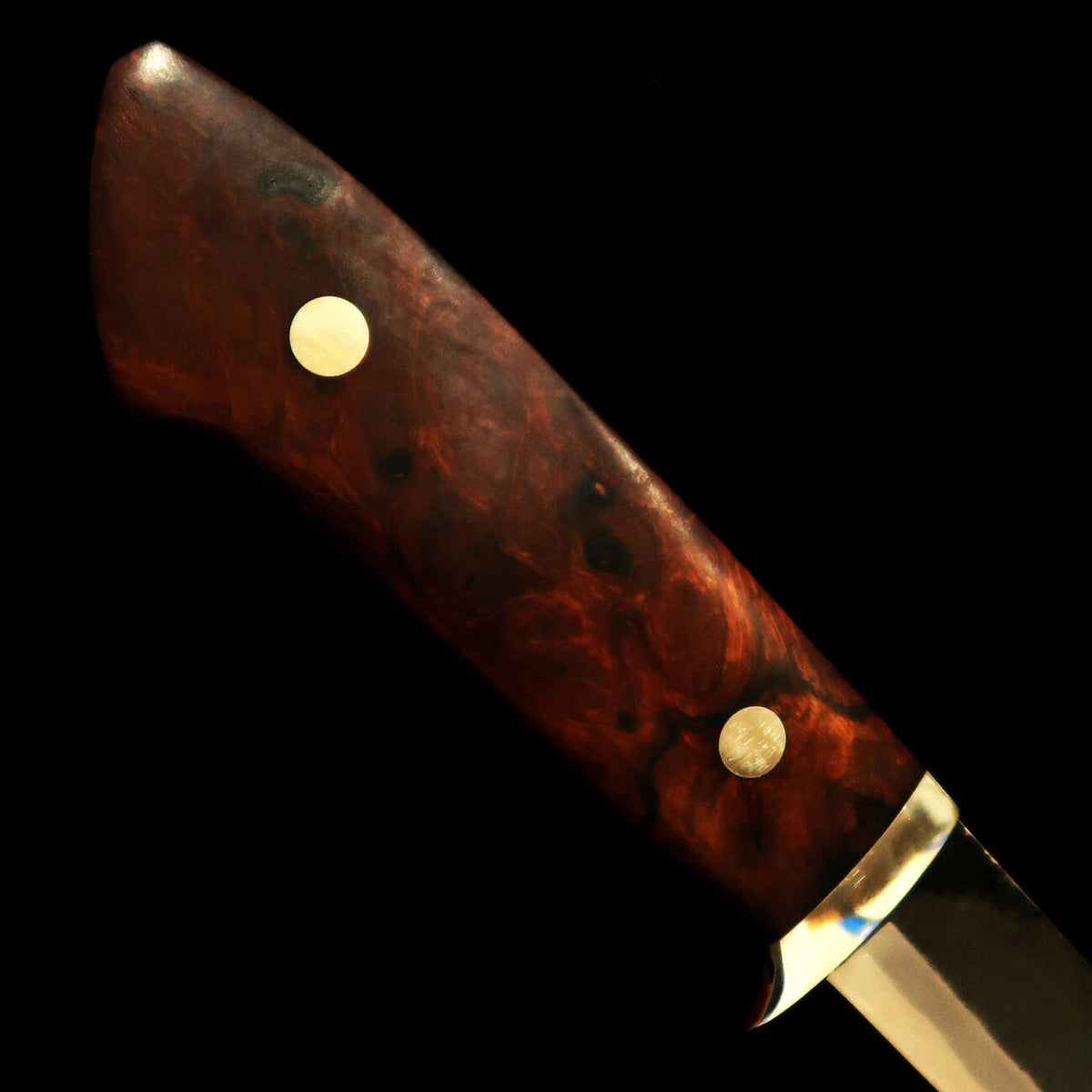 TAKEDA Forgeron artisanal Bitchū, Moriya Masasaku, couteau de chasse, Ironwood A