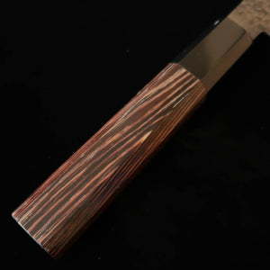 Miura Nakiri VG10 Black Finish Hammered Damascus with Wenge Octagonal Handle (170mm)