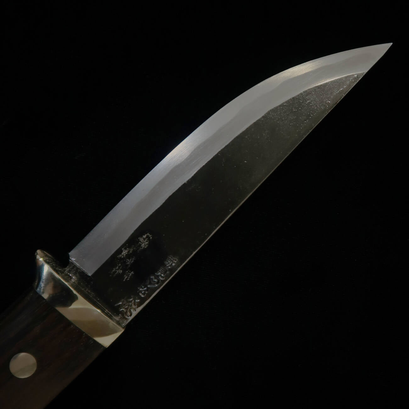 TAKEDA Cutelaria Forjado à Mão Bitchu Moriyama Sho Faca de Bainha Ébano Listrado