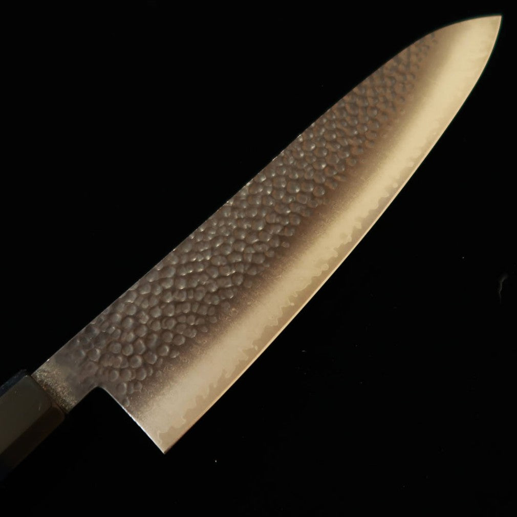 Miura VG10 Blackened Hammered Damascus Gyuto Knife with Wenge Octagonal Handle (210mm)