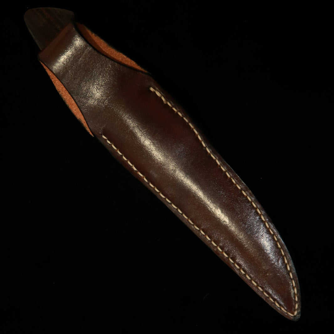 TAKEDA Couteau artisanal de Bitchu Moriyama Seisaku Couteau fixe Ébène rayée