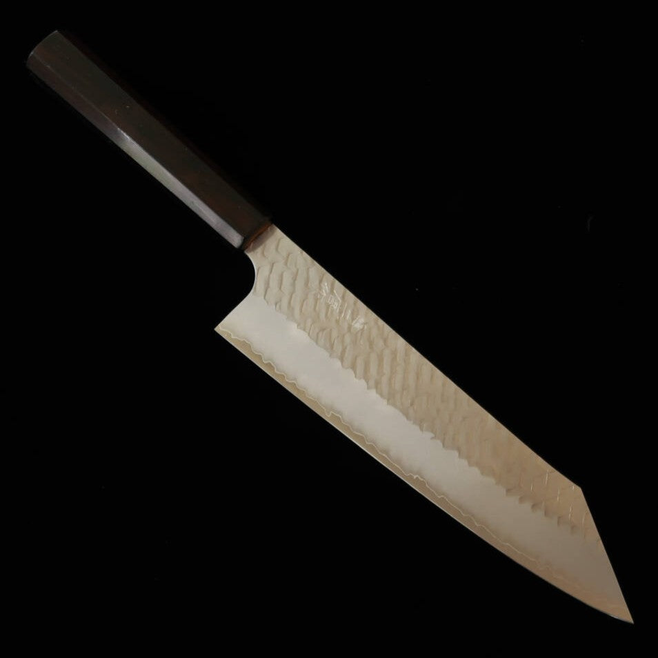 Nigara Hamono – SG2, poli martelé, gyuto kiritsuke, manche monobloc en ébène (210 mm)