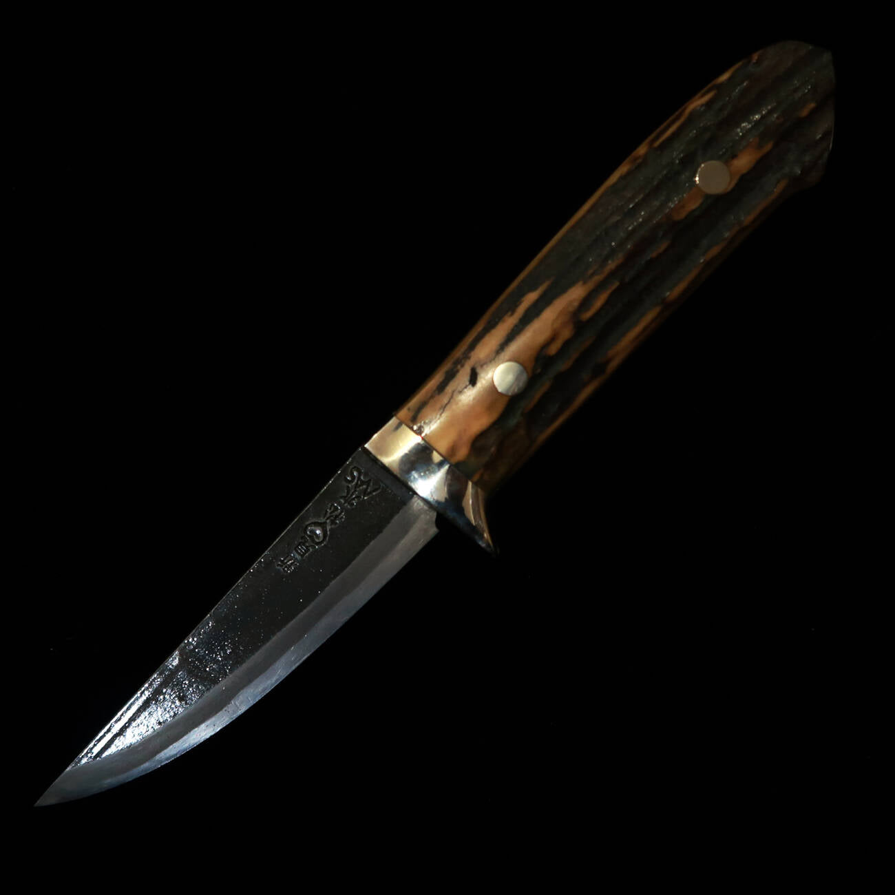 Takeda Hamono - Cutelaria Bitchu artesanal, obra de Masamasa Moriya, faca de bainha Stag B