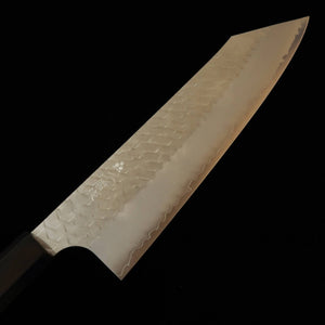 NIGARA NITOU Hamono SG2, acabamento polido martelado, gyuto kiritsuke, cabo integral em ébano (210 mm)