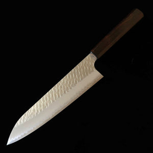 Nigara Hamono Nigara SG2 Polished Tsuchime Gyuto, Full Tang Ebony Handle (210mm)