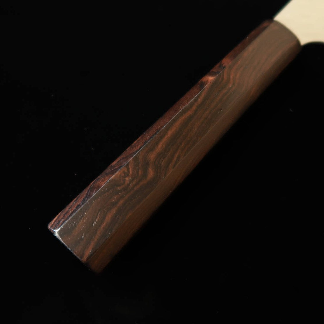 Nigara Hamono Nigara SG2 Polished Tsuchime Gyuto, Full Tang Ebony Handle (210mm)
