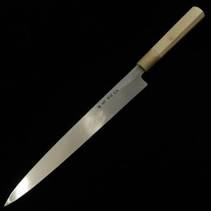 MIURA Itadaki Miura, Tanaka Giichi, yanagiba noirci, acier Shirogami n°2 (270/300 mm)