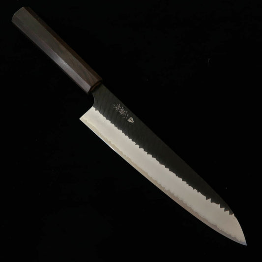 NIGARA SG2 Polished Tsuchime Gyuto with Integrated Ebony Handle (240mm)