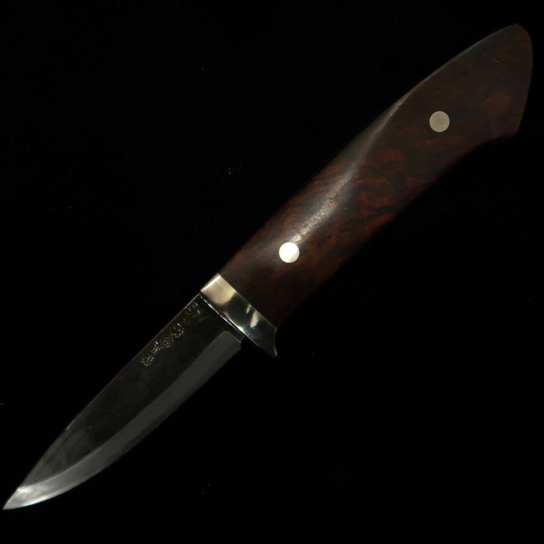 TAKEDA Cutlerie – Forgeron artisanal de Bitchū, œuvre de Masashi Moriya – Couteau fixe, Ironwood D