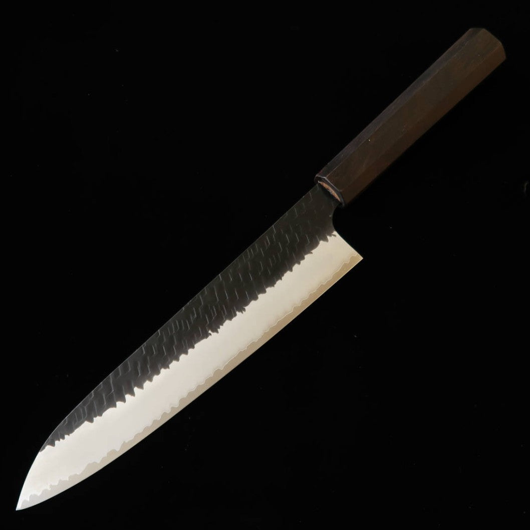 Nigara Hamono NIGARA SG2 Polido Tsuchime Gyuto Cabo de ébano inteiriço (240 mm)
