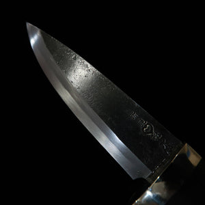 武田刃物TAKEDA　備中手打ち鍛冶 守屋正作 シースナイフ 黒檀