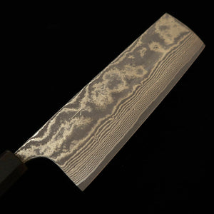 Saji Takeshi SAJITAKESHI Nakiri VG10 Black Damascene Ebony Integrated Handle (165mm)