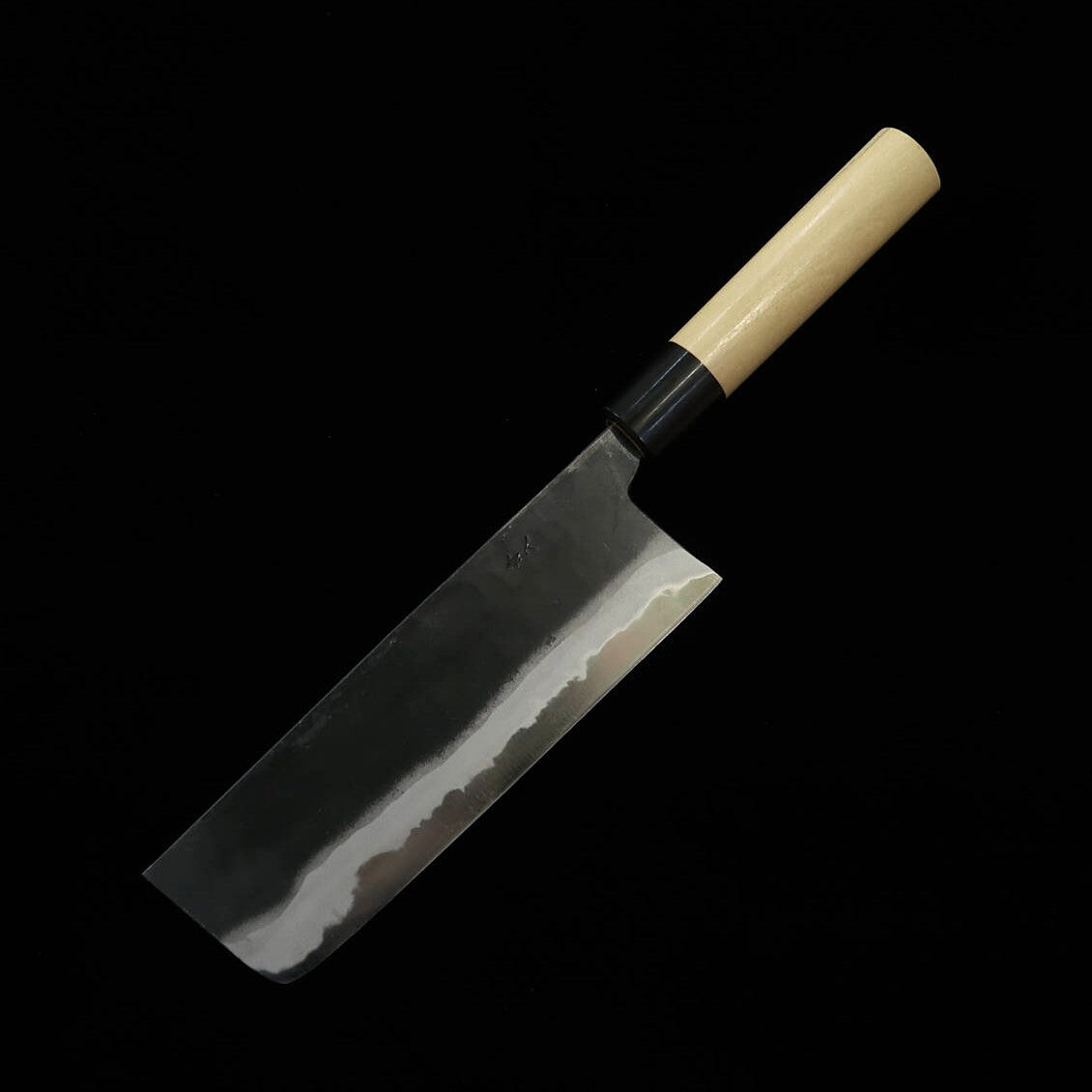 MIURA Nakiri - Aogami #2 - Acabamento preto - Cabo magnólia com chifre de búfalo (165mm)
