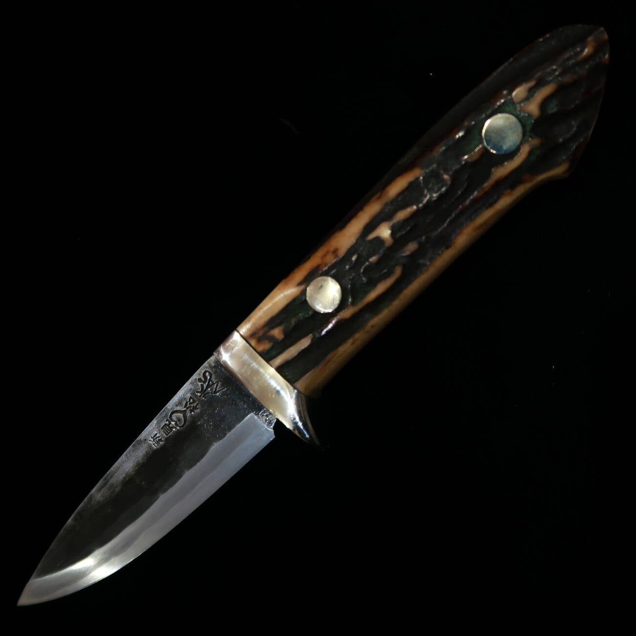 TAKEDA Bitchu forge artisanale par Masashi Moriya Couteau fixe Stag A