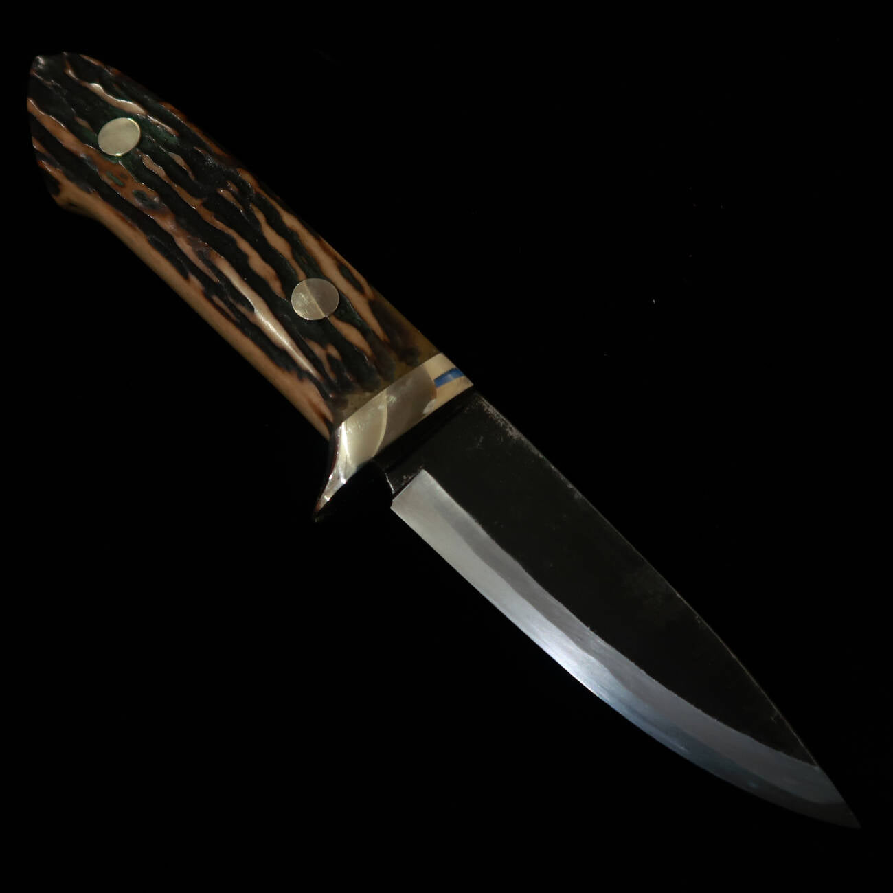 TAKEDA Bitchu forge artisanale par Masashi Moriya Couteau fixe Stag A