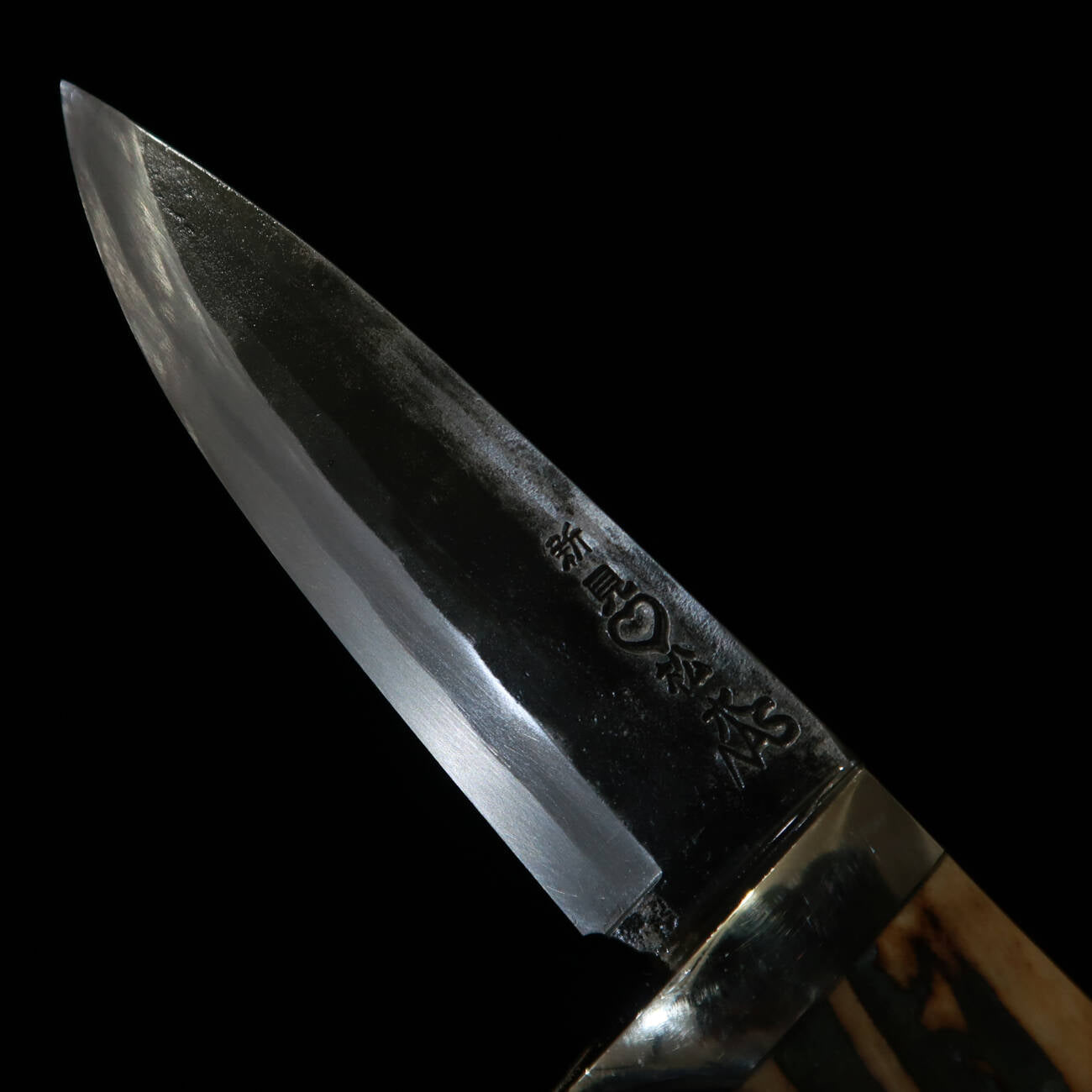 TAKEDA Bitchu forge artisanale par Masashi Moriya Couteau fixe Stag A