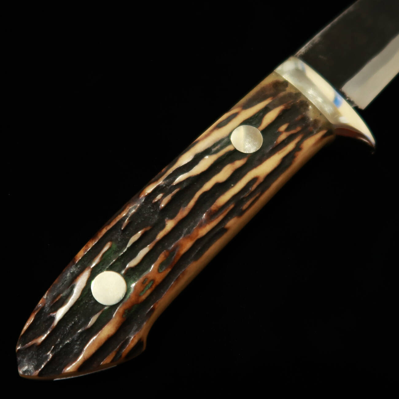 TAKEDA Bitchu forge artisanale par Masashi Moriya Couteau fixe Stag A